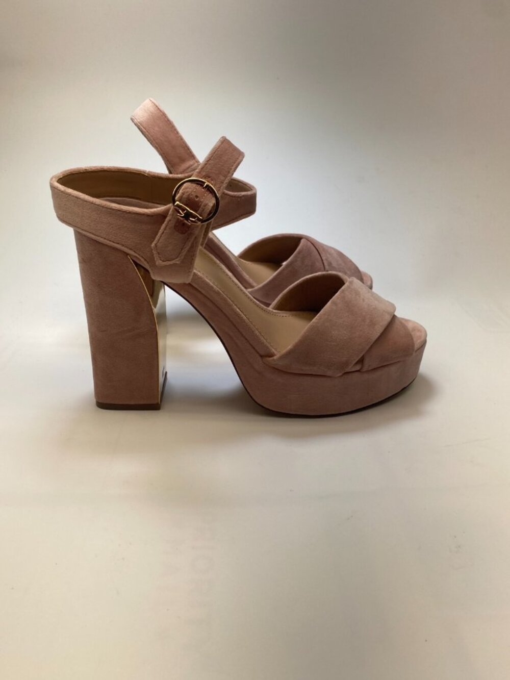Tory Burch Womens Velvet Loretta Pink Suede Platform Sandals Sz 11